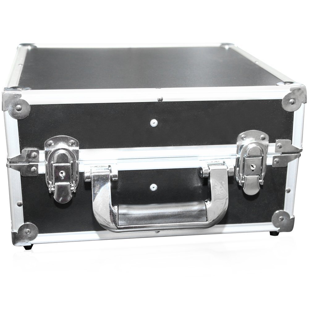 Portable Multi-Function Aluminum LED Demo Case - Universal LED Tester for Light Bulbs, Sample Display with Pulleys & Telescoping Rod (Small) | Perfect for Electricians, LED Testing & Trade Show Displays