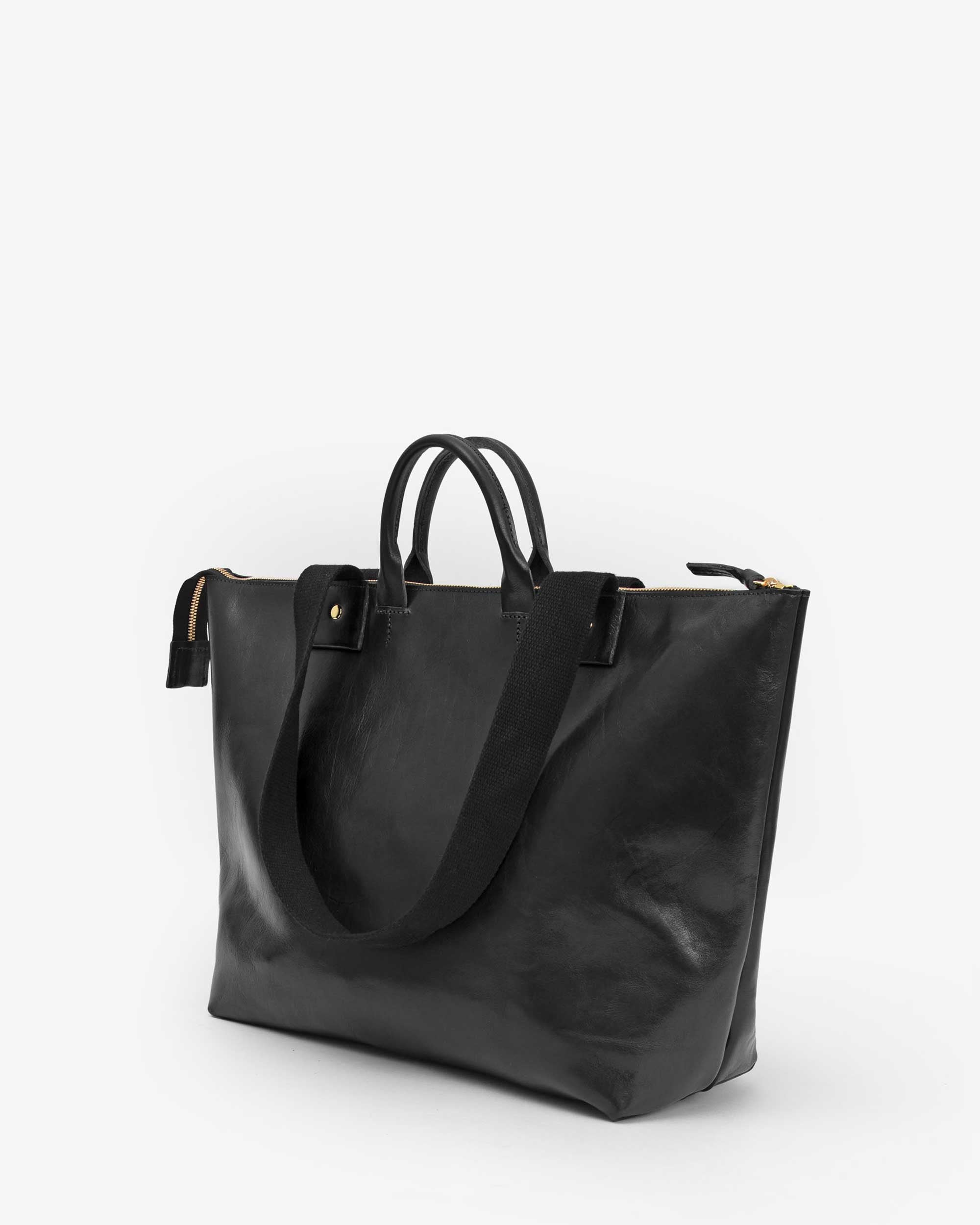 Rustic Black Leather Travel Zip Pouch with Pocket - Perfect for Passport, Cash & Essentials on the Go