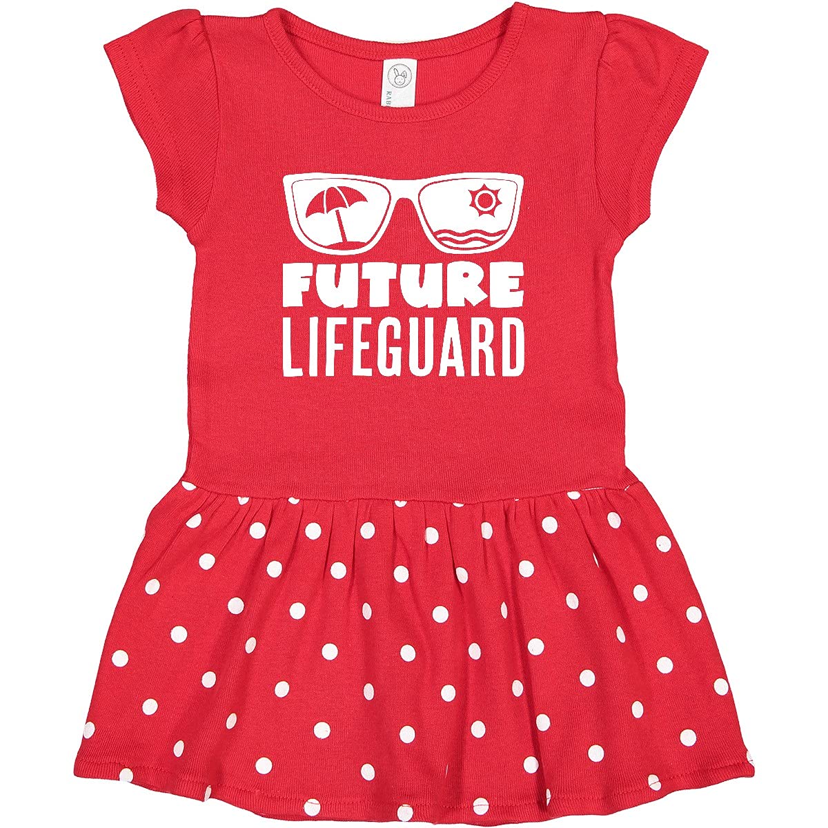 Inktastic Future Lifeguard Toddler Dress with Sunglasses - Cute Swimwear for Baby Girls & Boys - Perfect for Beach, Pool & Summer Outings