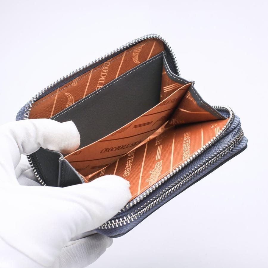 Luxury Gray Crocodile Leather Wallet for Men - Slim RFID Blocking Bifold Wallet with Money Clip - Perfect for Business, Travel & Everyday Use