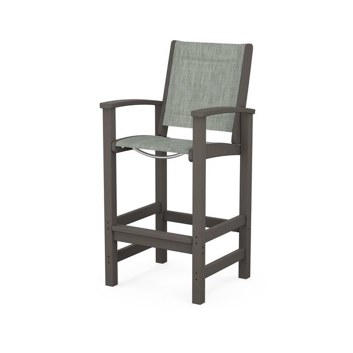 POLYWOOD Coastal Bar Chair - Outdoor & Indoor Bar Stool, Weather-Resistant, Durable, Comfortable - Perfect for Patio, Deck, Kitchen, and Poolside Use