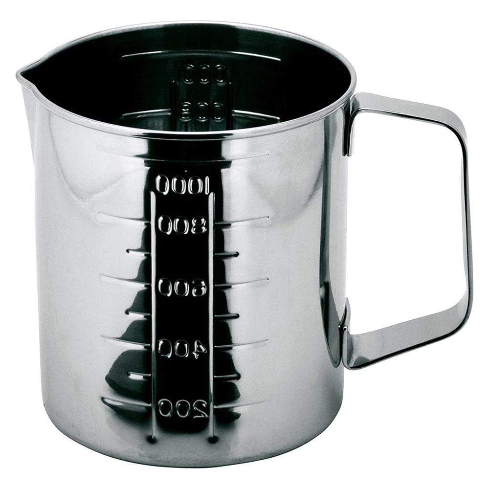 Ichibishi Mitsuwa Stainless Steel Measuring Cup with Spout - 4-Piece Set for Baking, Cooking & Liquid Measurement in Kitchen