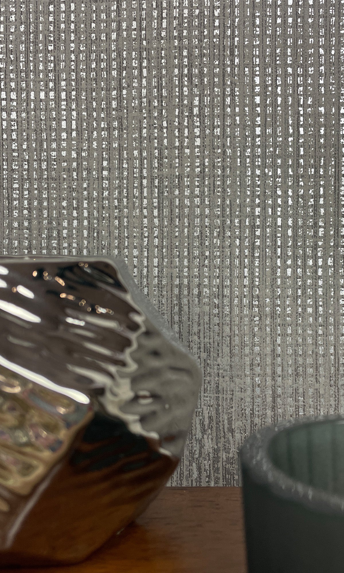 Premium Charcoal Woven Luxe Textured Wallpaper Roll R9687 - Elegant Peel & Stick Wall Covering for Living Room, Bedroom, and Office Decor