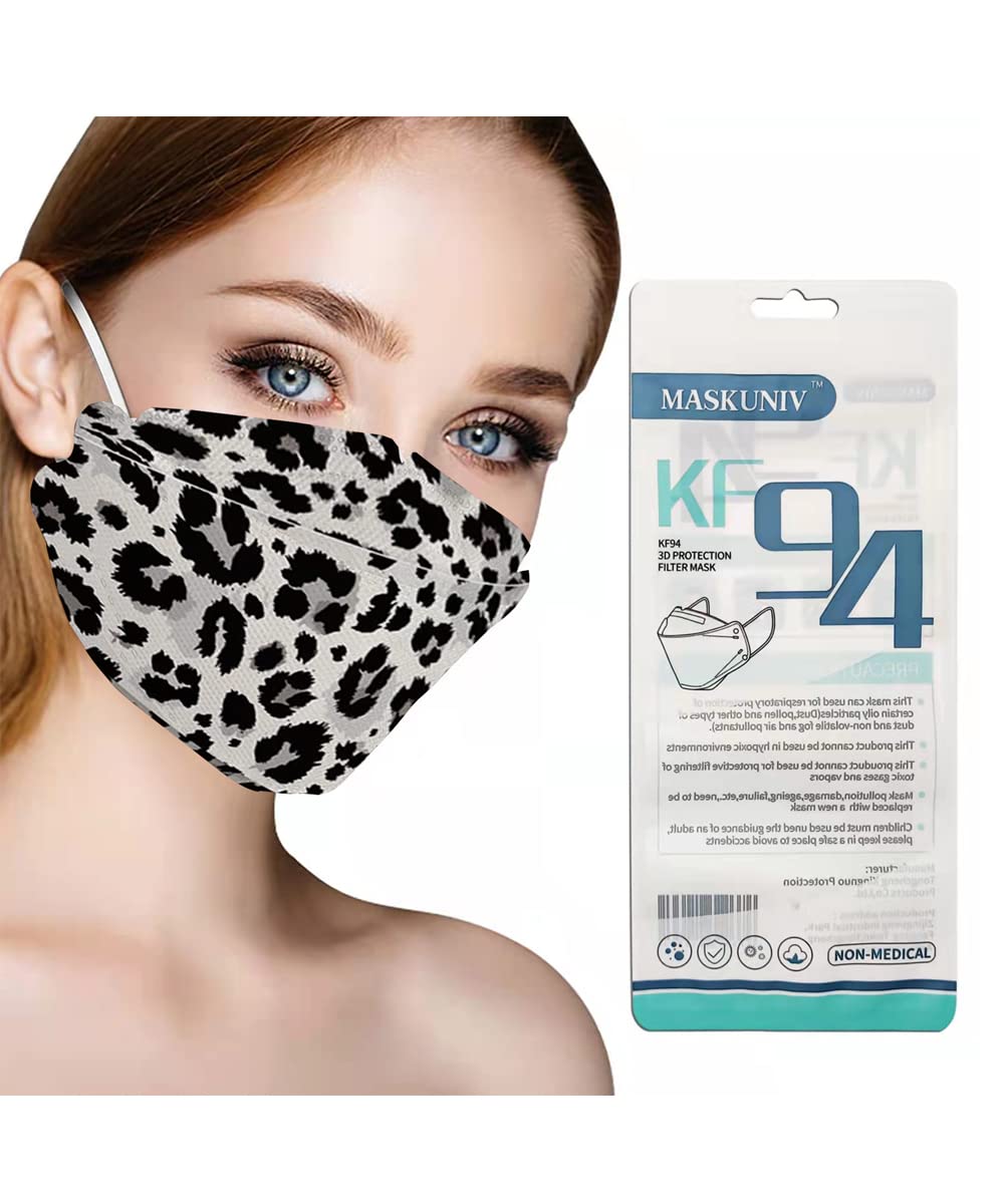 KF94 Face Mask for Adults - 50pcs 3D Protective Dust Mask, 4-Ply Disposable Safety Face Cover - Ideal for Daily Protection, Travel, Work & Outdoor Activities