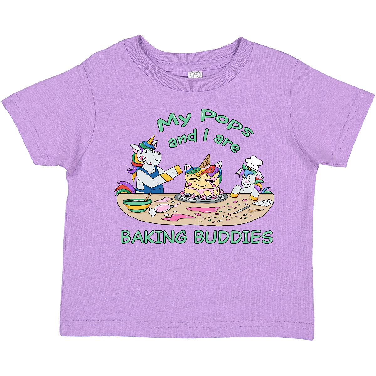 Inktastic My Pops and I are Baking Buddies Toddler T-Shirt - Cute Father & Son Matching Baking Outfit for Toddlers - Perfect for Baking Activities, Family Bonding & Special Occasions