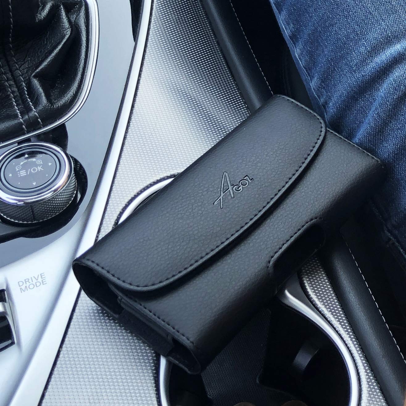 Premium Leather Pouch Case Holster for Samsung Galaxy On5 (SM-G550T) - Belt Clip & Loops | Slim Fit for Bare Phone | Perfect for Work, Travel & Everyday Protection
