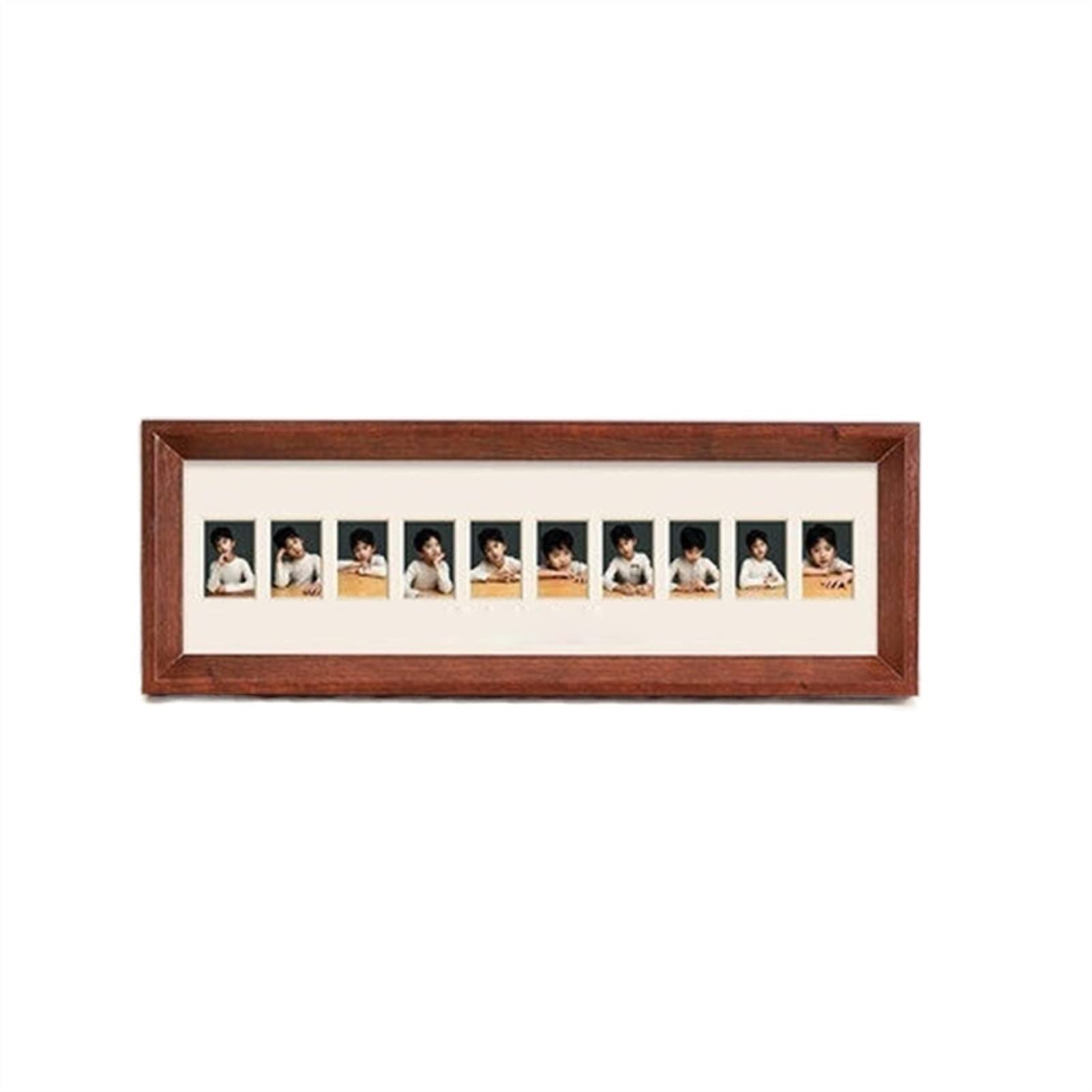 Creative 1 Inch & 6 Inch Wooden Baby Picture Frame Set - Mini Photo Frames for Wall Display, Nursery Decor, and Family Memories (Color: C-1 Inch)