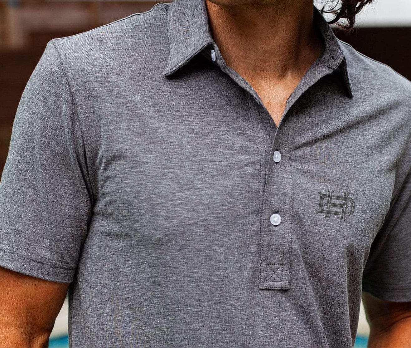 Houston Dynamo Performance Range Polo Shirt - HD Heather Gray - Men's Athletic Fit Soccer Jersey for Training & Casual Wear