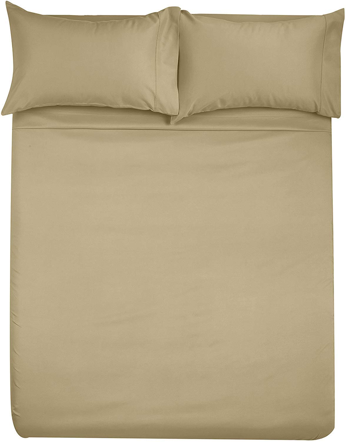 600 Thread Count 100% Cotton Waterbed Sheets Queen Size - 12 Inch Deep Pocket Fitted Sheet Set (4-Piece) - Ultra Soft Luxury Hotel Quality Bedding in Taupe - Perfect for Waterbeds, Guest Rooms & Spa Retreats