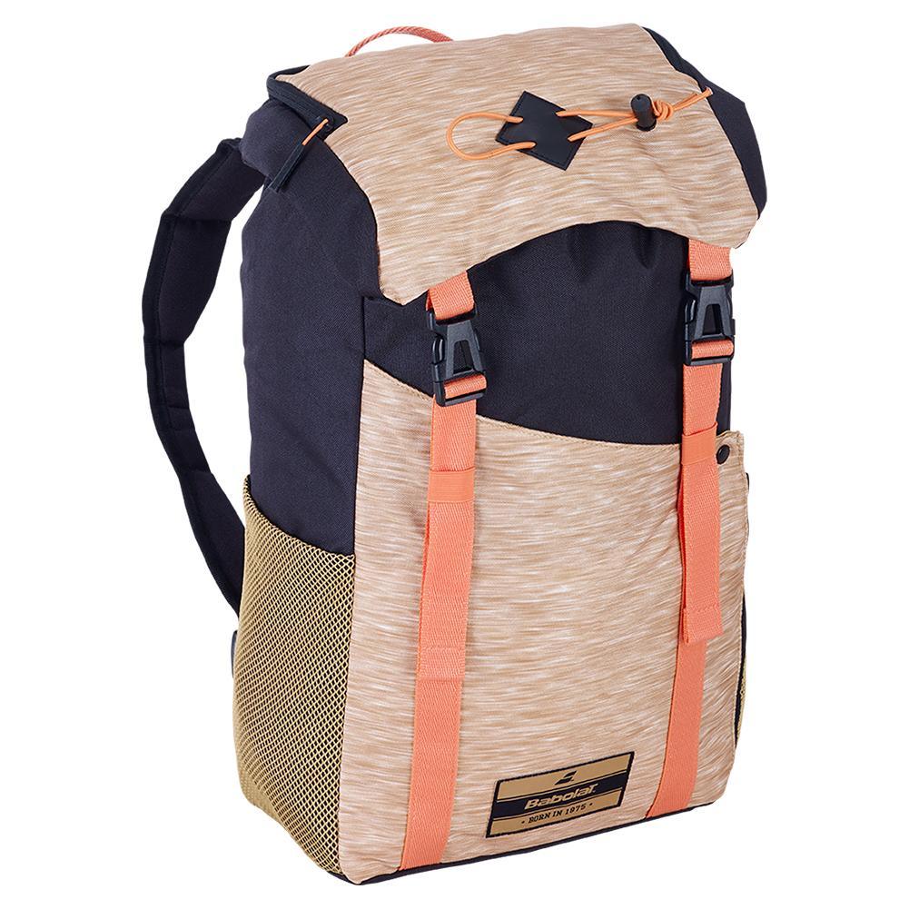 Classic Tennis Backpack for Men & Women - Waterproof Sports Bag with Multiple Pockets - Perfect for Tennis, Gym, Travel & School (Black & Beige)
