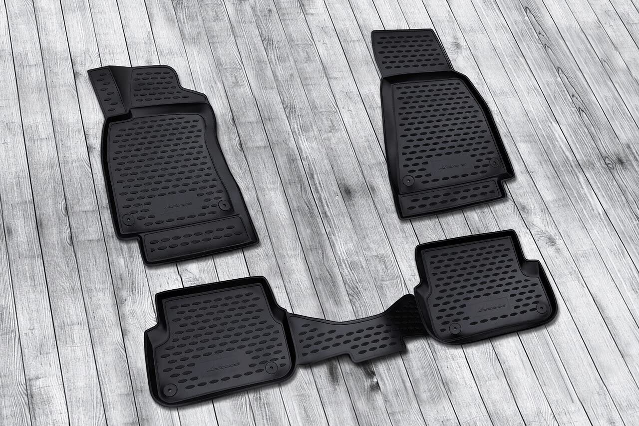 Premium Anti-Slip Rubber Floor Mats for Mitsubishi Eclipse Cross (2017-2021) - Custom Fit 3D Car Mats - Black - All-Weather Protection & Enhanced Safety - Perfect for Daily Commute, Road Trips & Off-Road Adventures