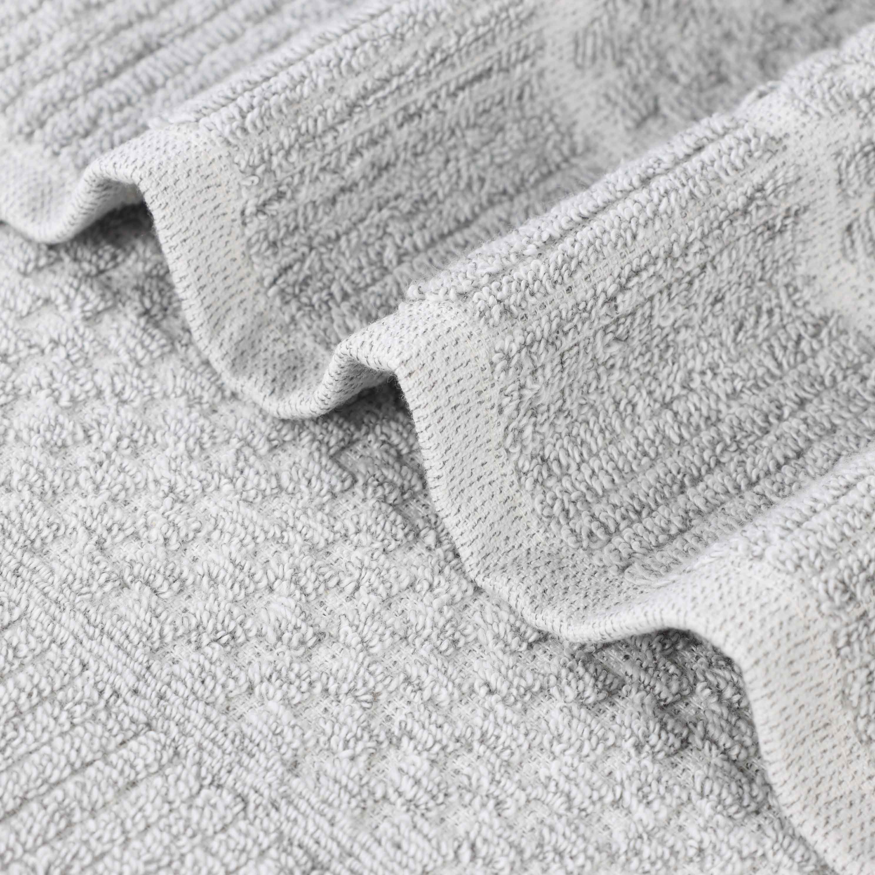 Premium 9-Piece Cotton Blend Towel Set - Medium Weight, Checkered & Ribbed Design for Bath, Spa & Guest Use - Soft & Absorbent Luxury Towels