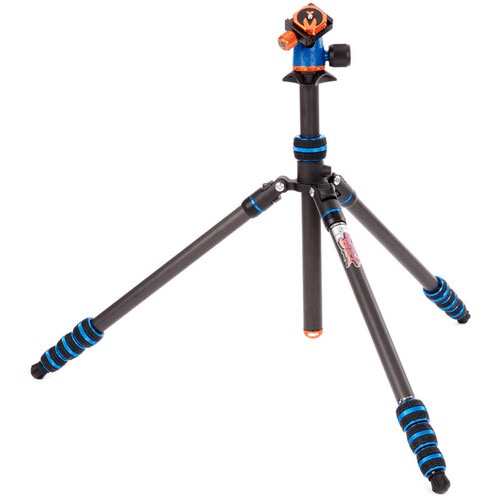 3 Legged Thing Punks Billy 2.0 Carbon Fiber Tripod with AirHed Neo 2.0 Ball Head (Blue) - Professional Camera Tripod for Photography, Videography & Travel - Lightweight & Durable Tripod for DSLR, Mirrorless & Video Cameras