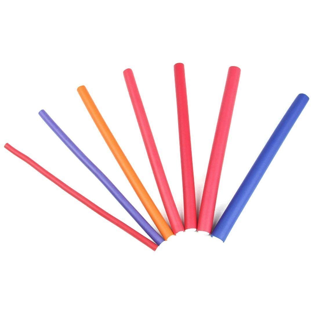 SIYAA 10Pcs Soft Foam Hair Roller Set - Flexi Rods Curlers for Women & Girls, Multicolor (Pack of 1) | Perfect for Beach Waves, Overnight Curls & Salon-Style Styling at Home