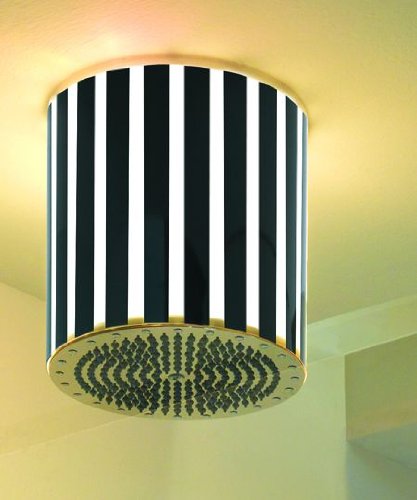 Jaclo 12R-LV-102 Lumiere Vertical Striped Rain Canopy Water Feature - Silver Outdoor Garden Fountain for Patio, Deck & Backyard Decor