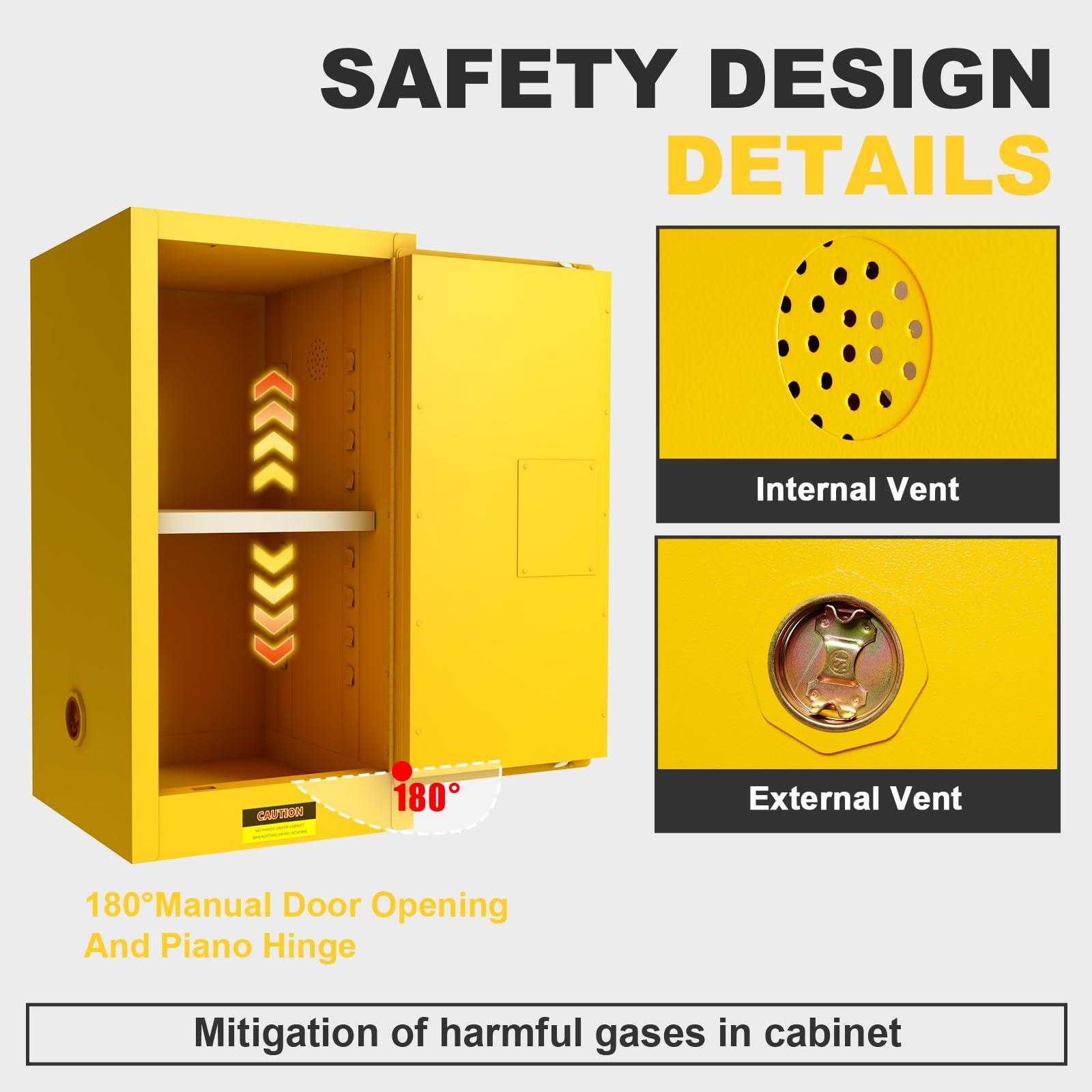 16 Gallon Flammable Safety Cabinet - 35.5