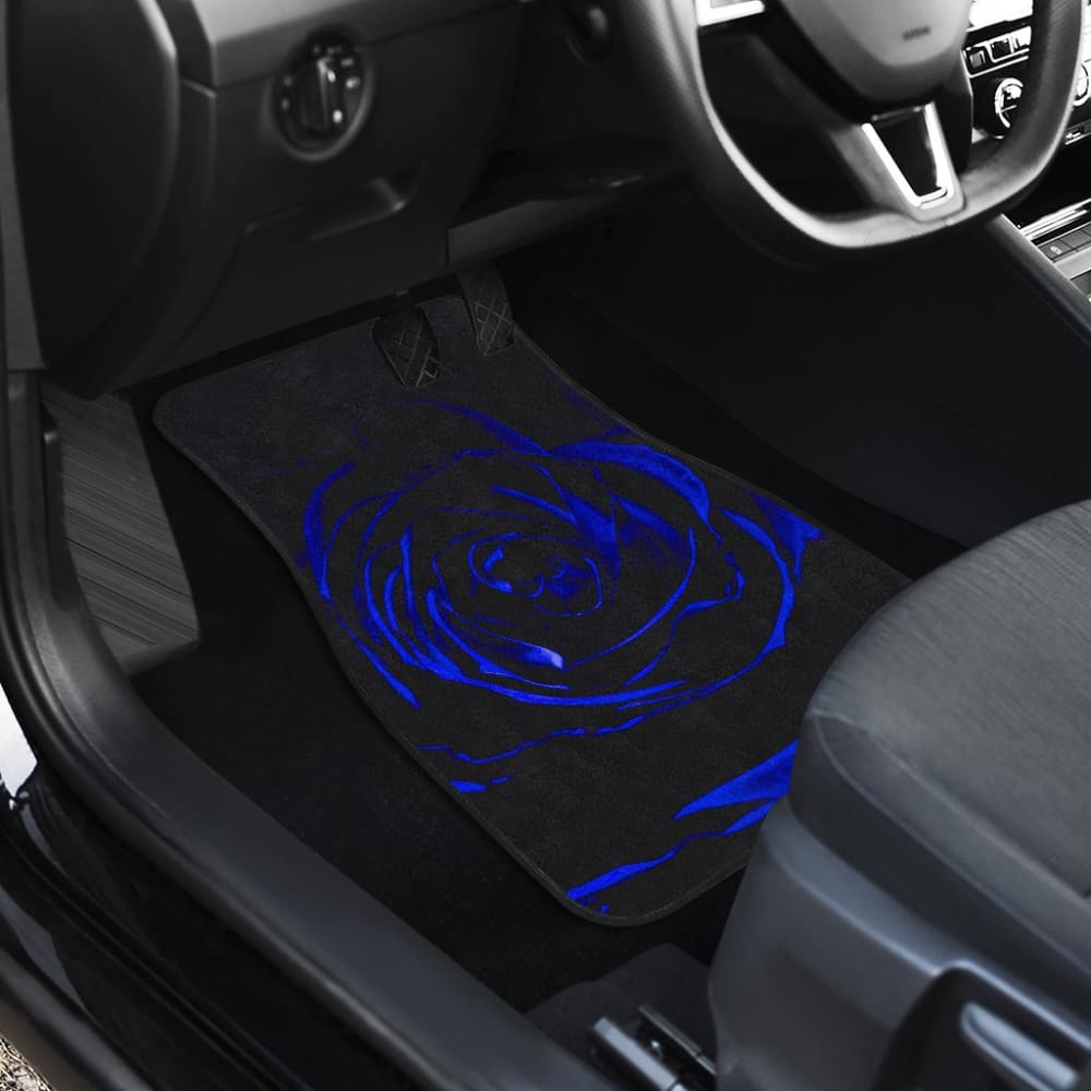 Premium Blue Rose Bush Car Floor Mats - Perfect Gift for Floral Lovers | Waterproof & Durable Auto Accessories for Sedans, SUVs & Trucks