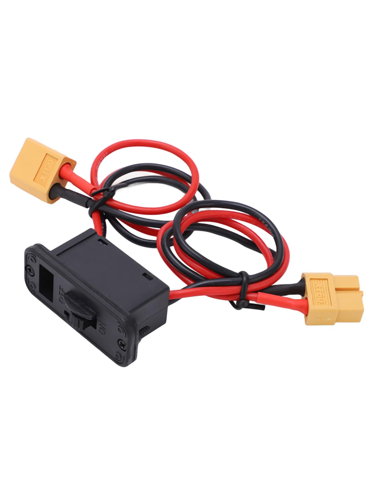 High Current 18AWG RC Airplane Power Switch with XT60 Plug - Heavy Duty On/Off Toggle Switch for RC Model Aircraft - Perfect for Drone, FPV and Remote Control Plane Power Systems