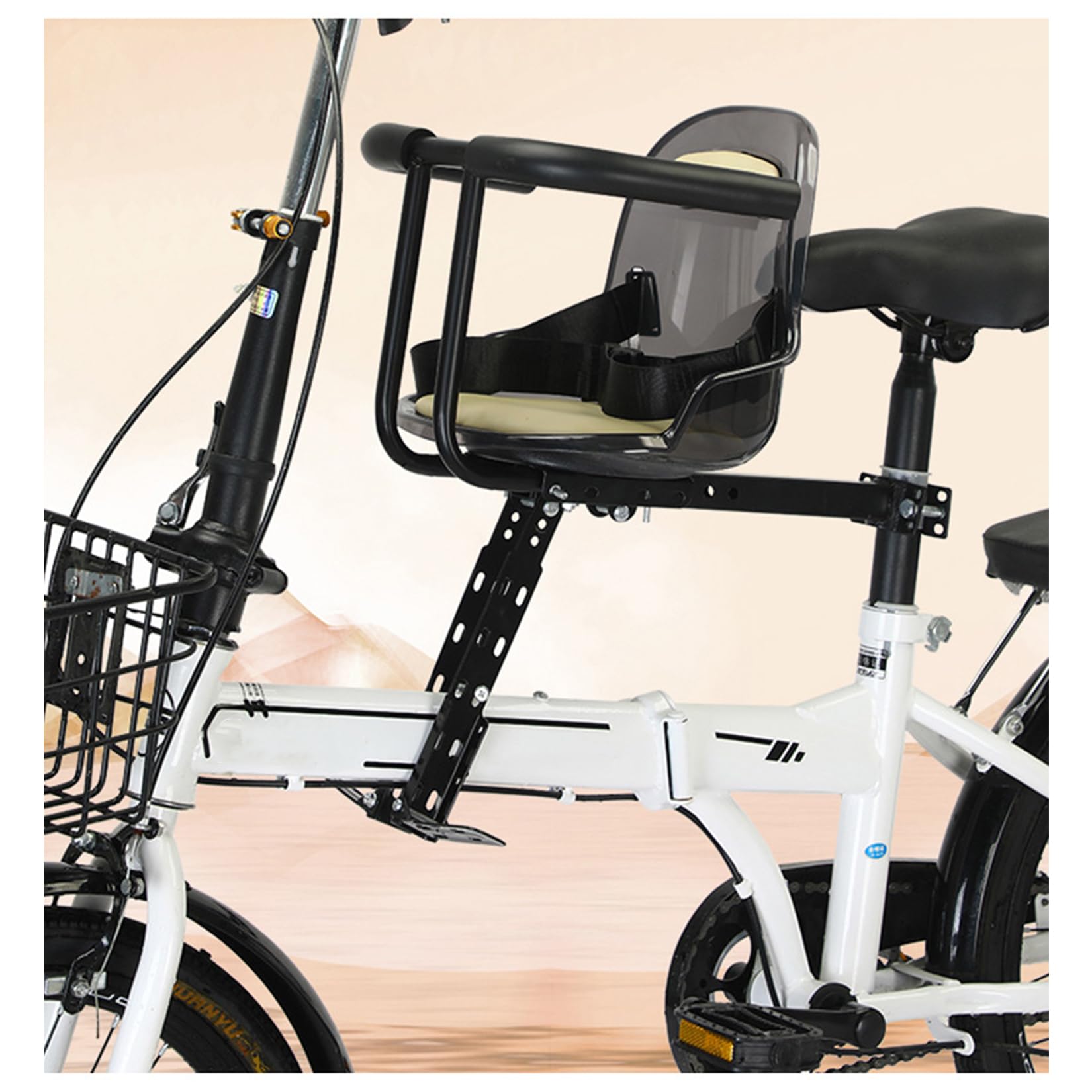 **Wkantlaes Front Mounted Toddler Bike Seat for Adults - Adjustable & Safe Child Bike Carrier for Kids Ages 1-7 - Compatible with Mountain Bikes & City Bikes - Perfect for Family Rides & Outdoor Adventures**