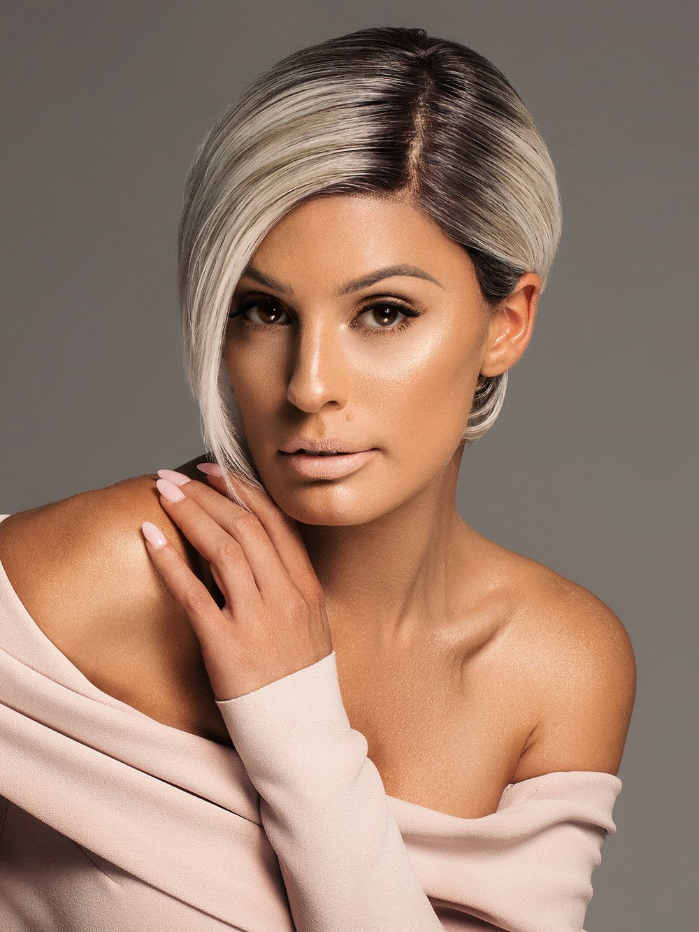 Amaze Human Hair & Synthetic Blend Lace Front Wig with Mono Top - Natural Looking Wigs for Women | Perfect for Daily Wear, Cosplay & Special Occasions