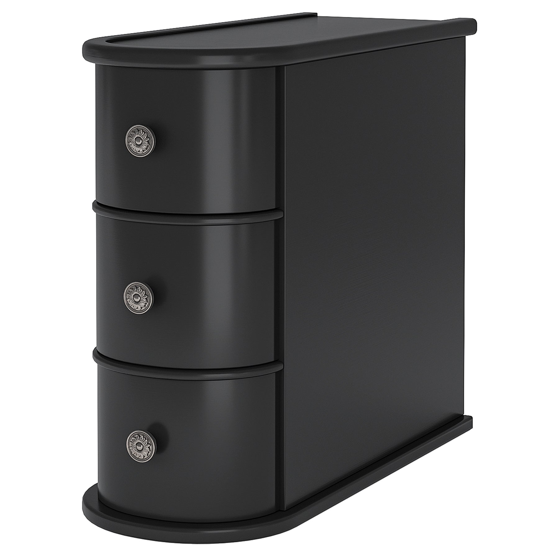 Modern Wooden Tall End Table with 2 Drawers - Narrow Nightstand for Bedroom, Living Room & Small Spaces - Perfect for Lamps, Books & Bedside Storage