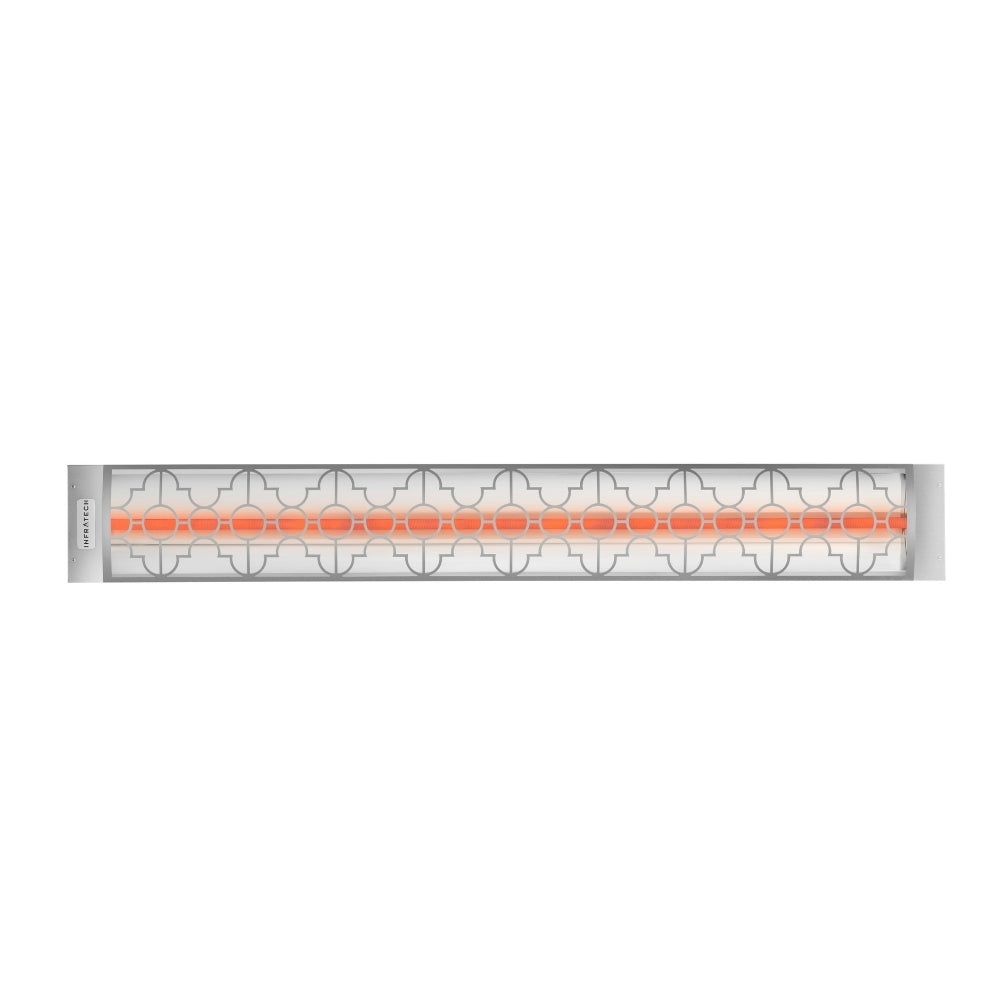 Infratech Motif C Series 4000W 61 Inch Single Element Electric Heater with Mediterranean Fascia - Outdoor Patio, Deck, and Poolside Heating Solution