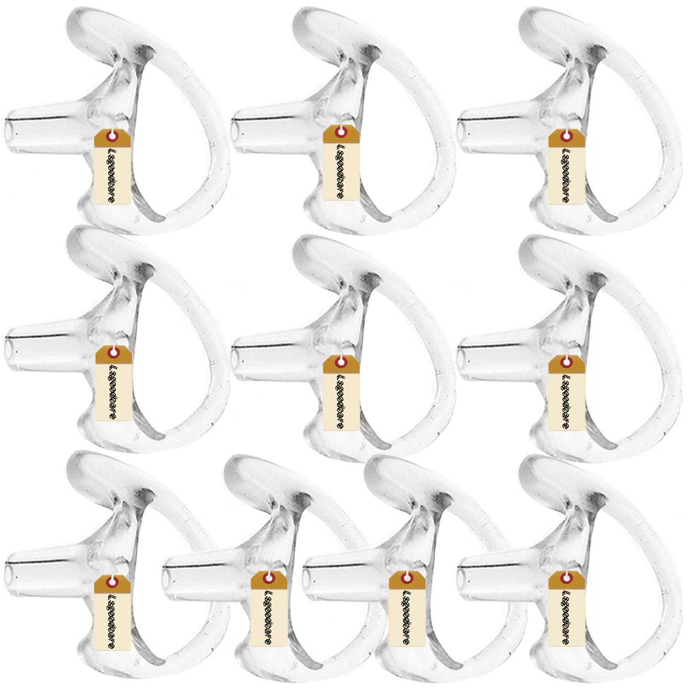 **Lsgoodcare Clear Soft Silicone Replacement Ear Mold Earbuds – Large Size Left Ear Piece (5 Pairs) for 2-Way Radio, Walkie Talkie, Acoustic Coil Tube – Perfect for Communication, Security, and Outdoor Activities**