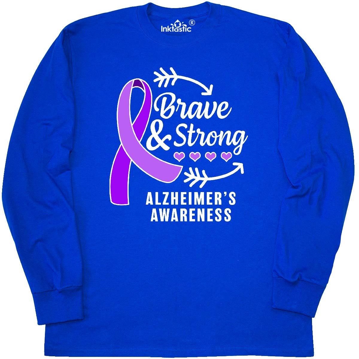 Brave & Strong Alzheimer's Awareness Long Sleeve Shirt for Support & Fundraising