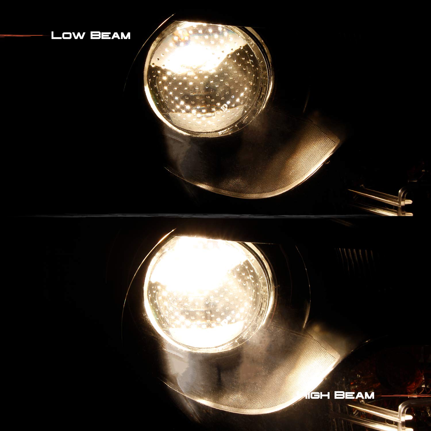 AKKON Black Headlights Set for 2013-2016 Dodge Dart - Halogen Replacement Headlamps Pair (Driver & Passenger Side) - Perfect for Night Driving & Car Upgrades