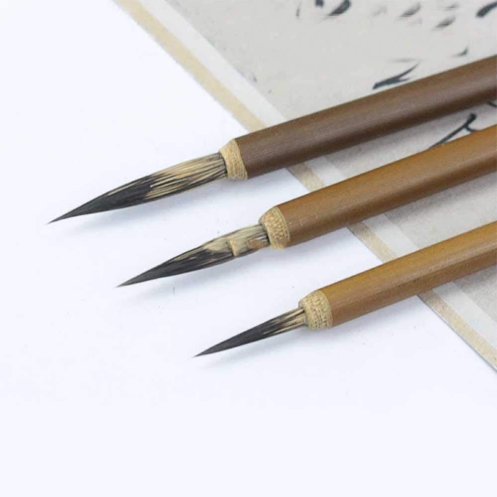 JAHH 3pcs Painting Brush Set - Fine Hair Hook Line for Oil Painting & Calligraphy - Art & DIY Supplies