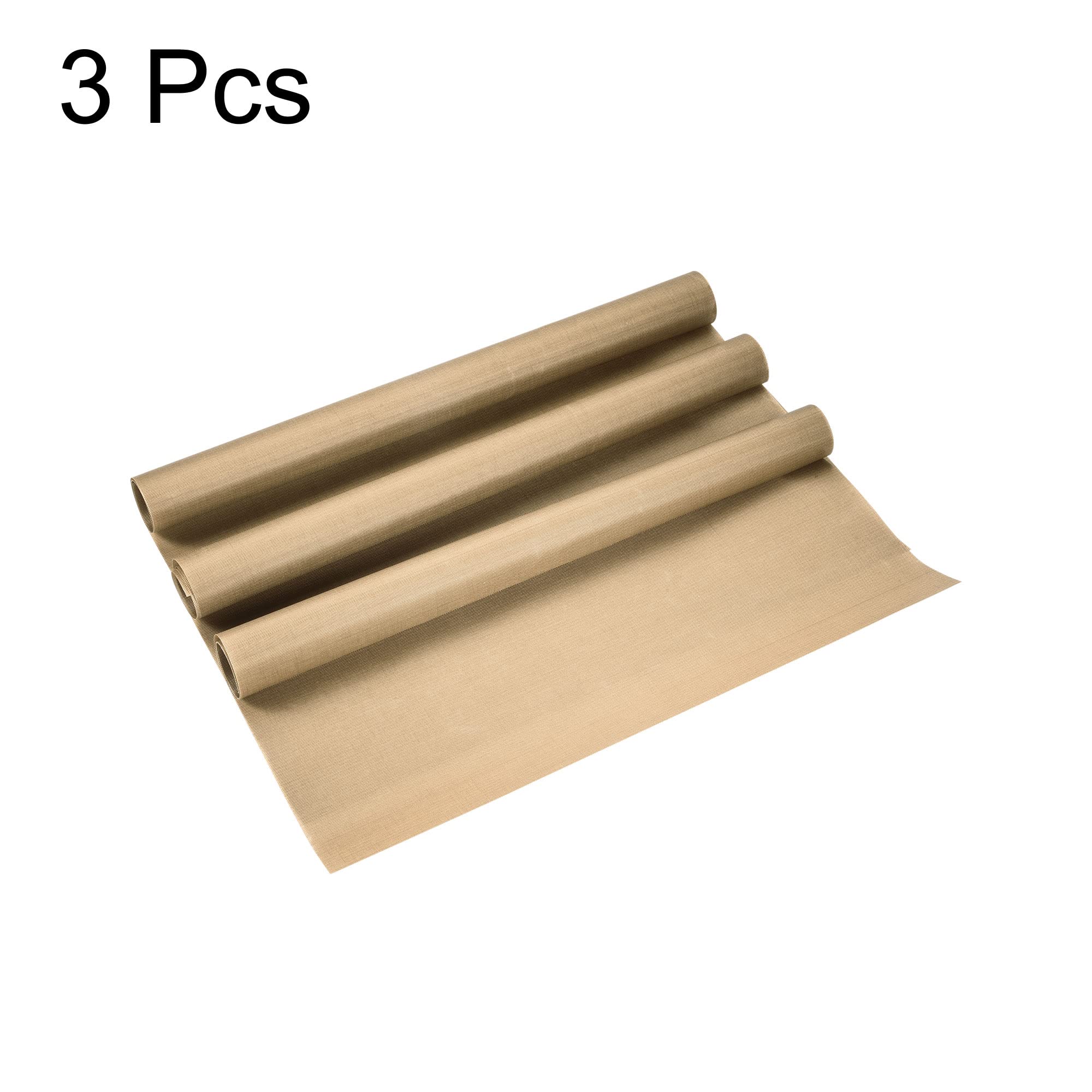 uxcell 30 x 40cm PTFE Heat Resistant Non-Stick Sheet - Reusable Craft Mat for Baking, Ironing & DIY Projects (Brown, 3-Pack)