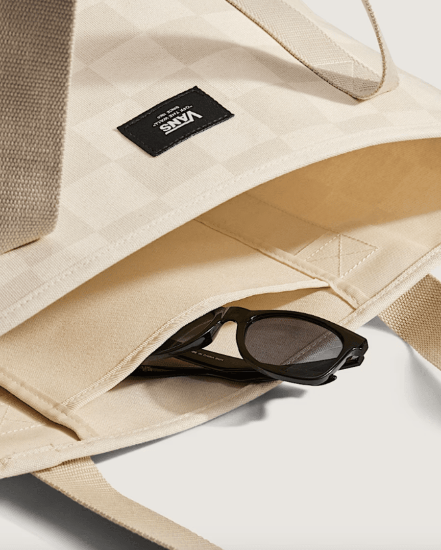 VANS Pergs Midi Tote Bag for Women - Stylish Oatmeal Shoulder Handbag - Perfect for Work, Travel & Everyday Use