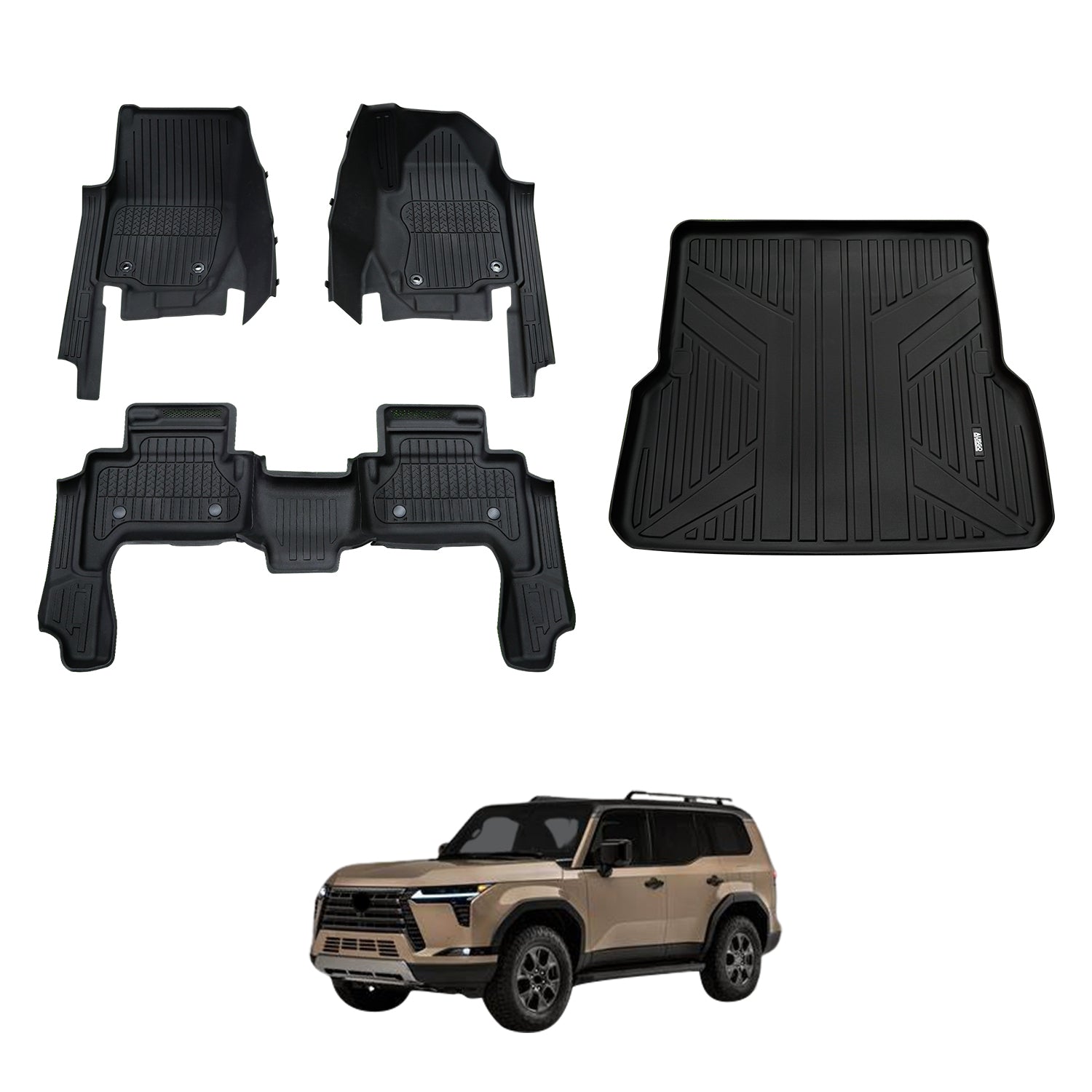 Premium 7D Injection Floor Mats for Lexus GX550 (2024-2025) - Custom Fit All-Weather Car Mats with Non-Slip Design | Perfect for Off-Road, Daily Commute & Family Road Trips