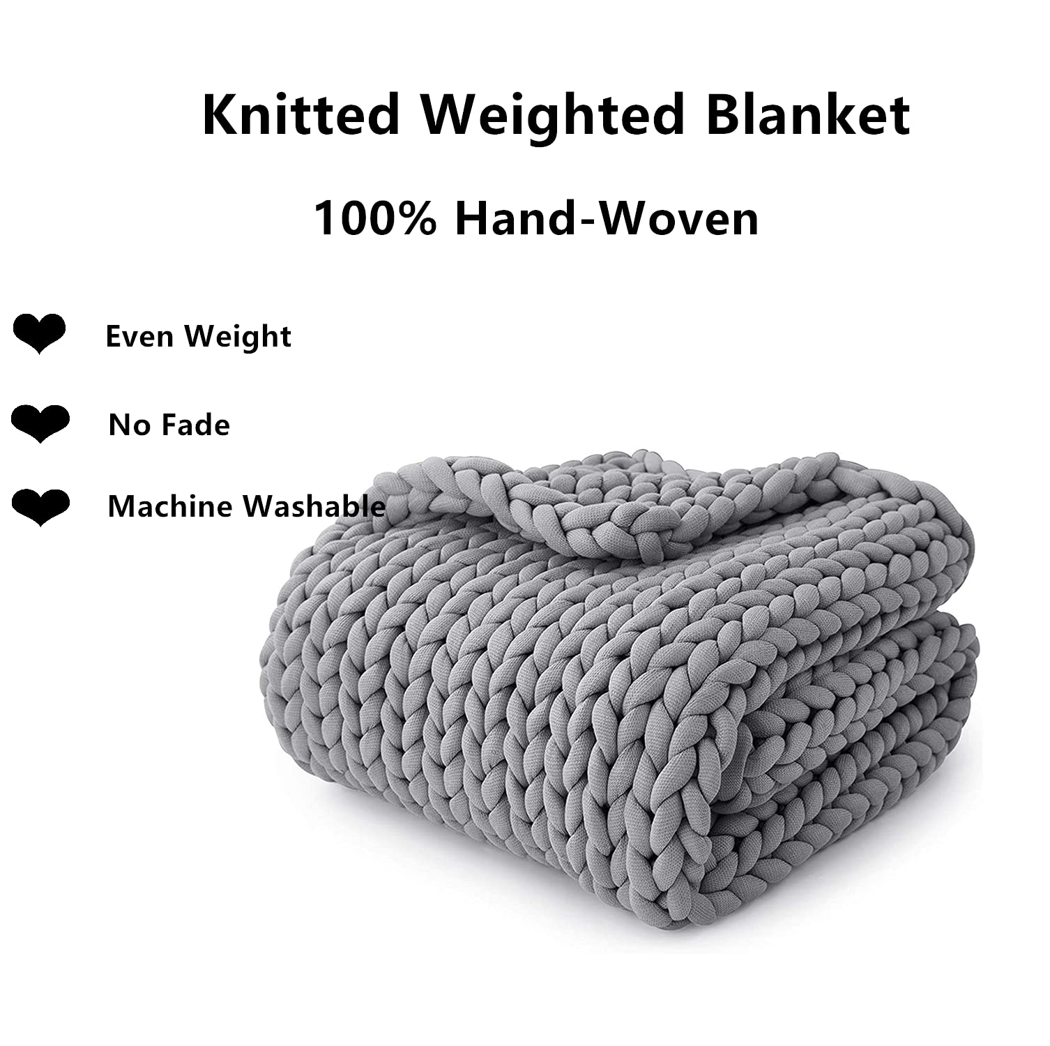 Handmade Chunky Knit Weighted Blanket 60