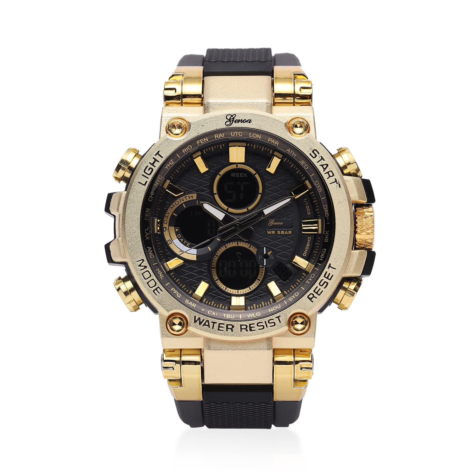Shop LC Genoa Japanese Electronic Movement Multifunctional Key Watch with Silicone Strap - Perfect for Everyday Wear, Outdoor Activities & Fashion Accessories