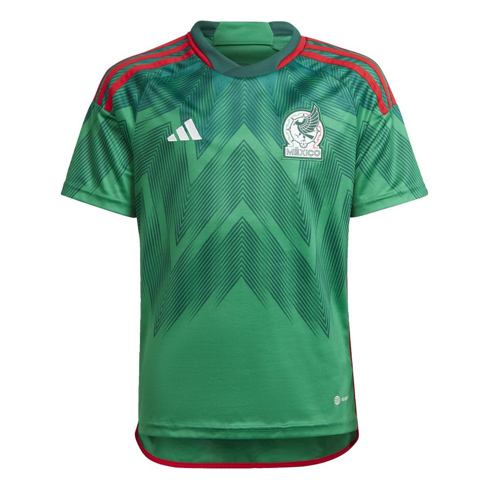 adidas Mexico 22 Home Jersey for Kids - Authentic Soccer Jersey for Boys & Girls - Perfect for Matches, Training, and Fan Support