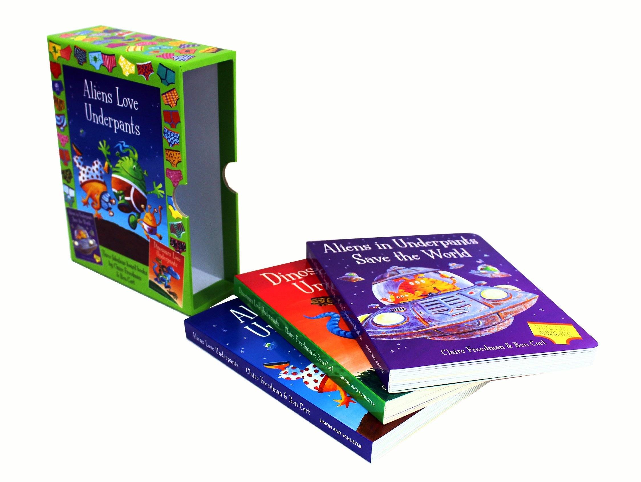Alien & Dinosaur Love Underpants 3-Book Box Set - Fun Children's Bedtime Story Collection for Reading & Learning