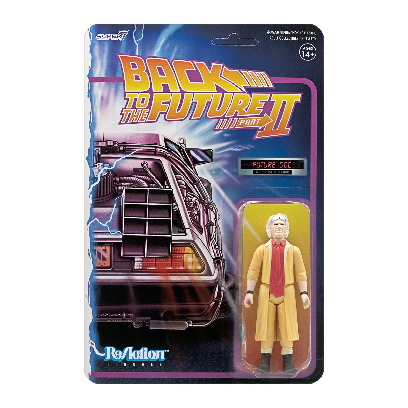 Super7 Back to the Future 2 Doc Brown Future Action Figure - Wave 1 Collectible Toy for Movie Fans & Sci-Fi Collectors | Perfect for Display, Gifts, and Pop Culture Enthusiasts