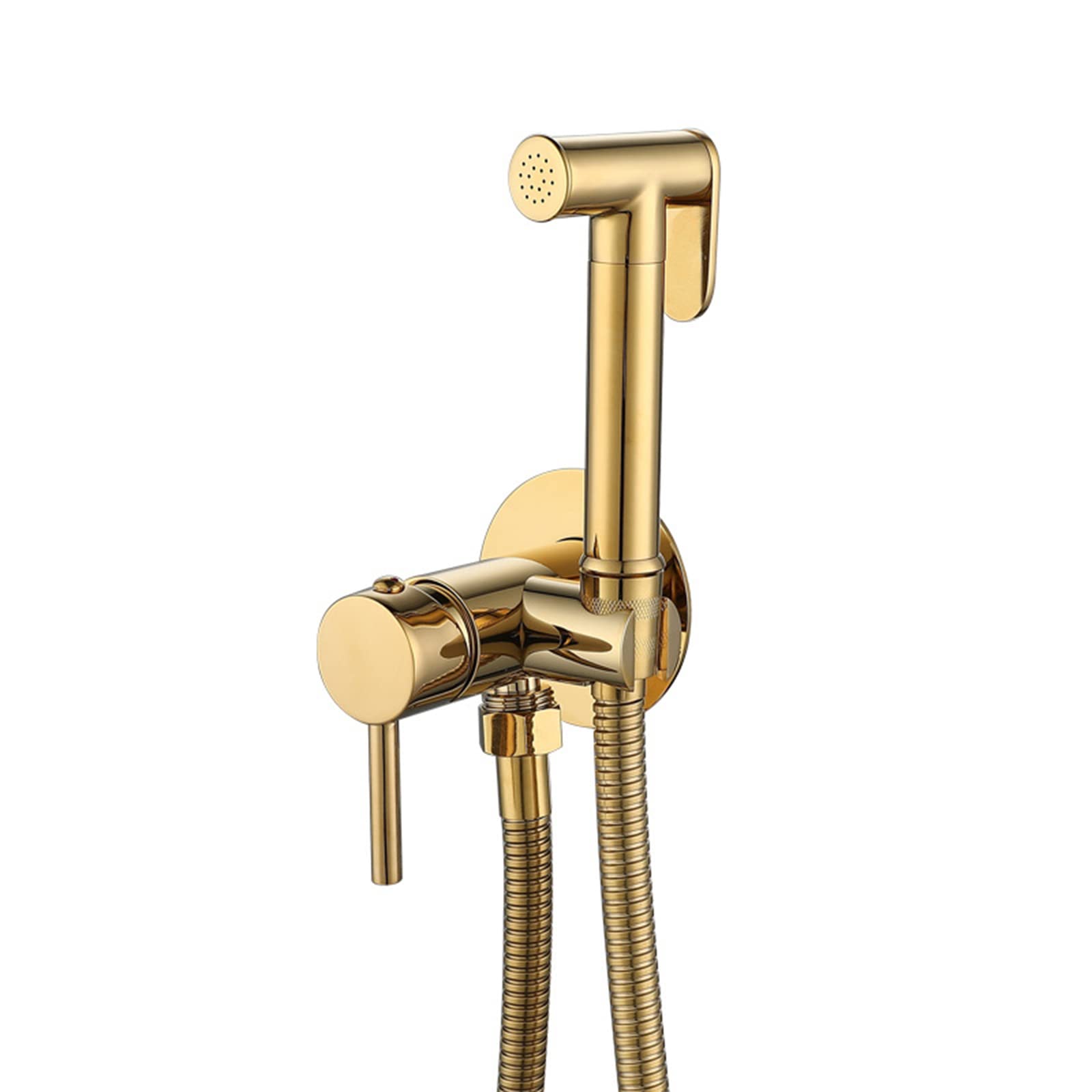 **Portable Brass Handheld Bidet Sprayer for Toilet & Baby Cloth Diaper - Hot & Cold Water Compatible with Hose for Feminine Wash - Perfect for Bathroom Hygiene & Baby Care**