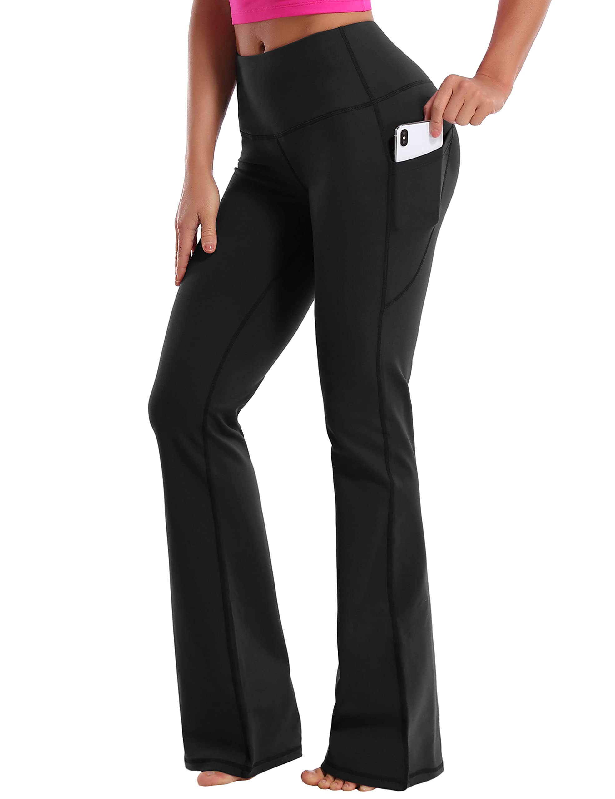 BUBBLELIME Women's High Waist Bootcut Yoga Pants with Pockets - 29