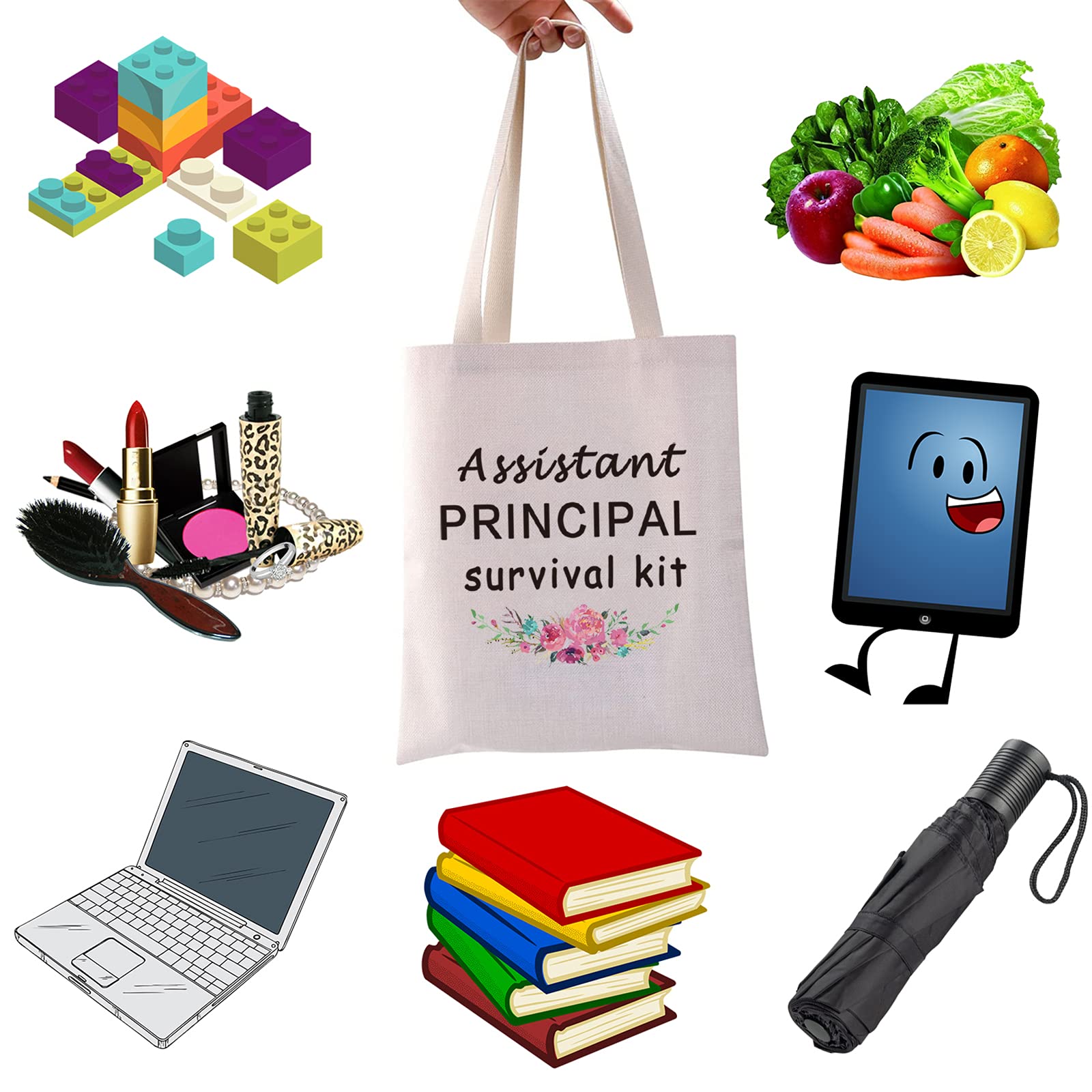 Funny Assistant Principal Survival Kit Zipper Pouch - Cute Makeup Bag for School Administrators - Perfect Gift for Teacher Appreciation, Back to School & Office Essentials