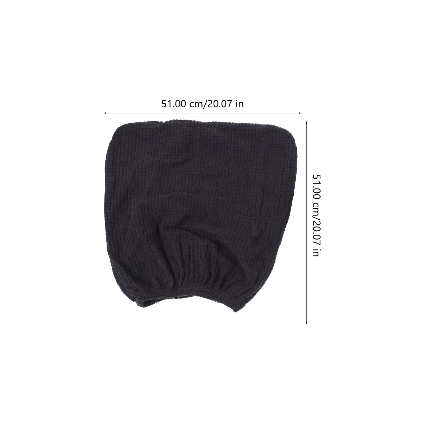 VOSAREA Swivel Accent Chair Cover - Washable & Stretchable Slipcover for Office & Computer Chairs - Removable Protector for Rotating Armchairs - Black Desk Chair Cushion - Perfect for Home Office, Gaming & Study Rooms