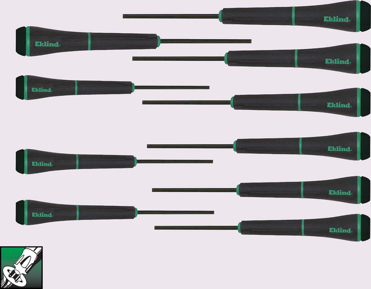 EKLIND 92200 PSD TORX Star Precision Screwdriver Set - 10pc (T3-T20) for Electronics, Phones & Small Appliance Repair