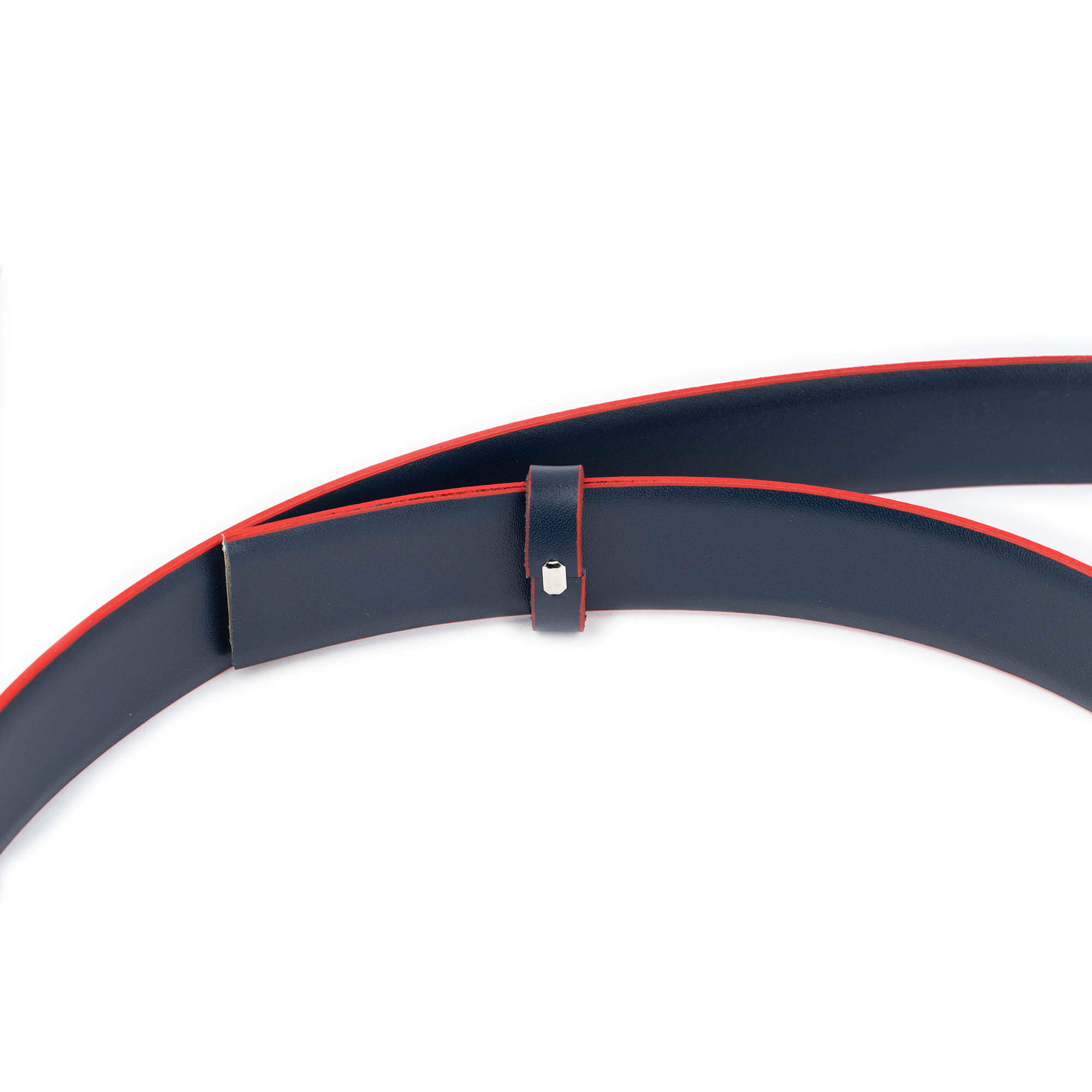 Dunhill Buckle Light Gray Reversible Belt Strap with Blue Red Edges - Stylish & Versatile Accessory for Men's Fashion, Office & Casual Wear