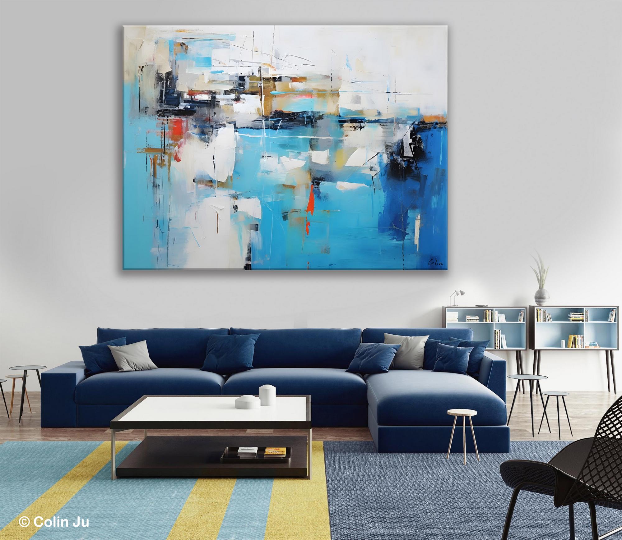 Hand Painted Abstract Acrylic Wall Art - Modern Contemporary Original Painting for Living Room & Dining Room Decor - Perfect for Home, Office, and Gift Giving