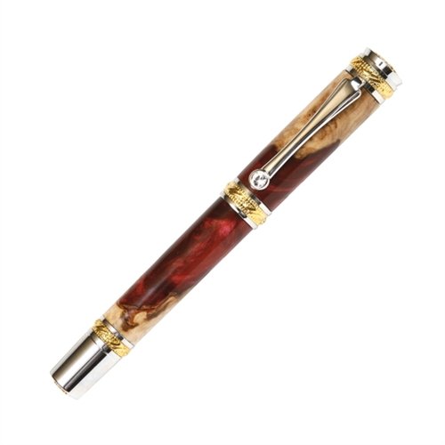 Lanier Pens Majestic Rollerball Pen - 22kt Gold Plated - Red Tide Luxury Writing Instrument - Perfect for Business Gifts, Executive Signatures & Premium Office Use