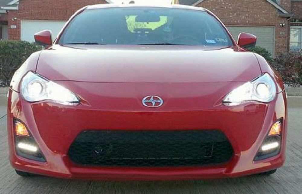 2013-2016 Scion FR-S Direct Fit 15W White LED Daytime Running Lights (DRL) Kit - High Visibility & Energy Efficient for Daytime Safety Driving