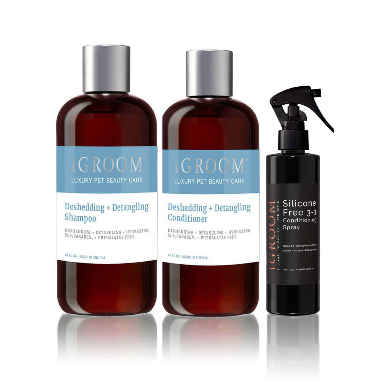 Deshedding & Detangling Pet Shampoo and Conditioner Set - Gentle Formula for Dogs & Cats - Perfect for Grooming and Shedding Control at Home