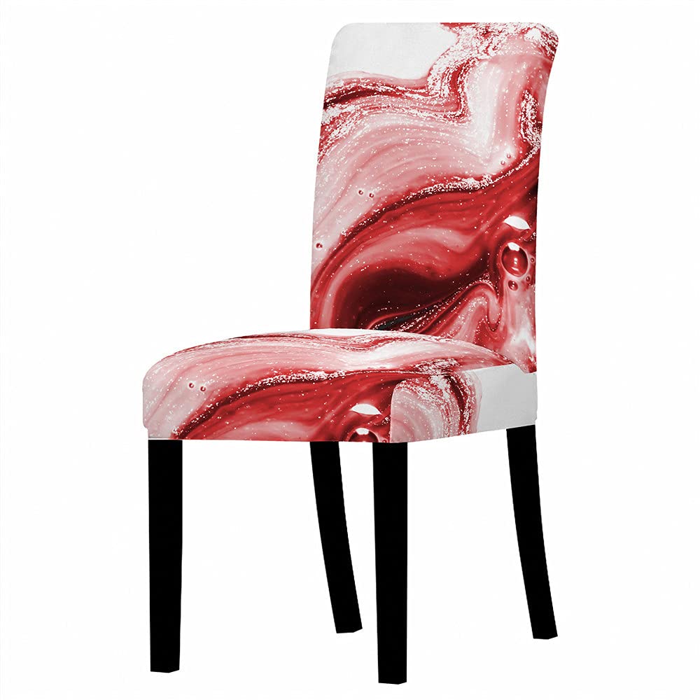 Modern Digital Printed Elastic Chair Covers - Waterproof & Dirt-Resistant Removable Seat Covers for Kitchen, Banquet, Restaurant (Set of 4) - Perfect for Dining, Parties & Home Decor