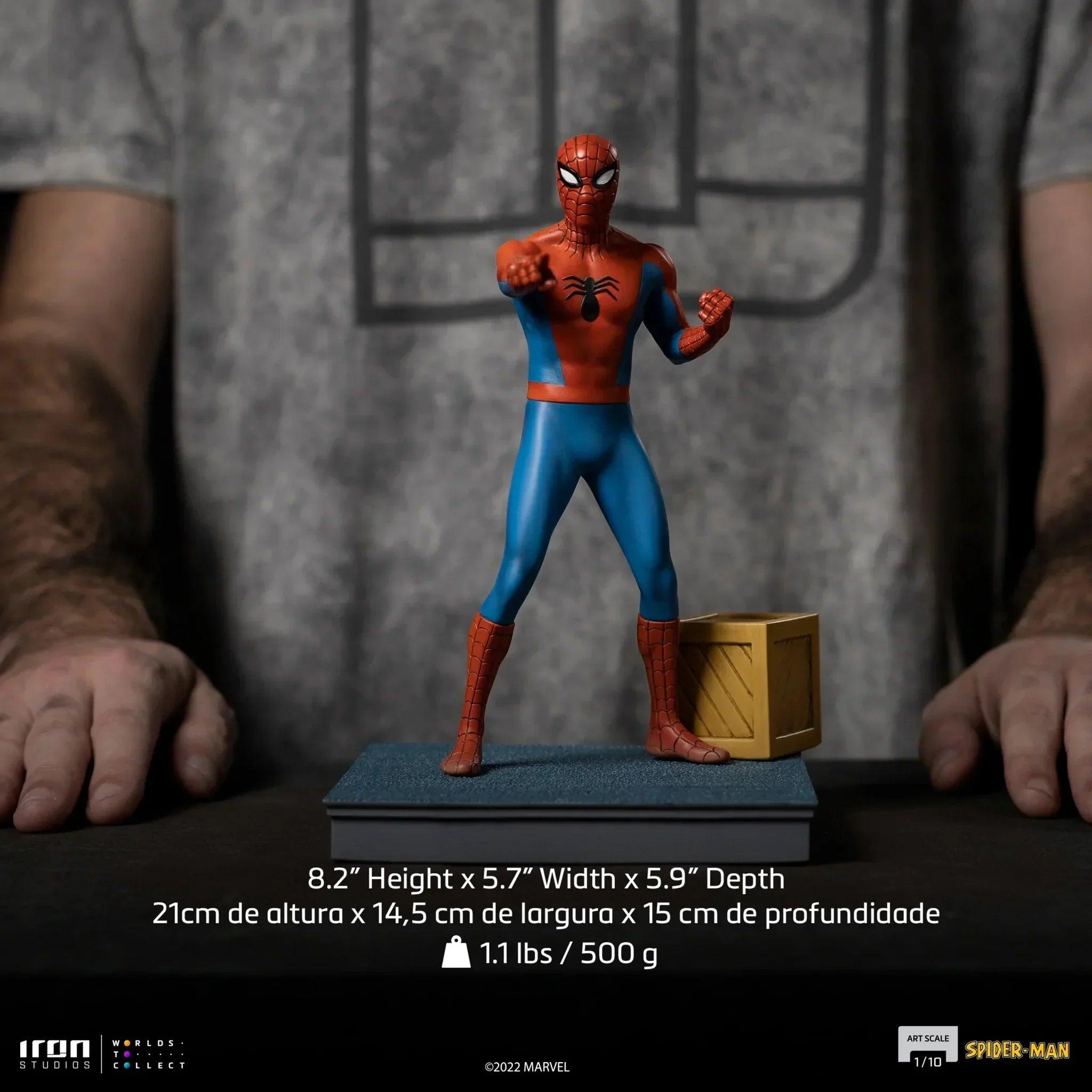 Iron Studios Spider-Man 60s Animated Series BDS Art Scale 1/10 Statue - Collectible Marvel Superhero Figure for Display & Home Decor